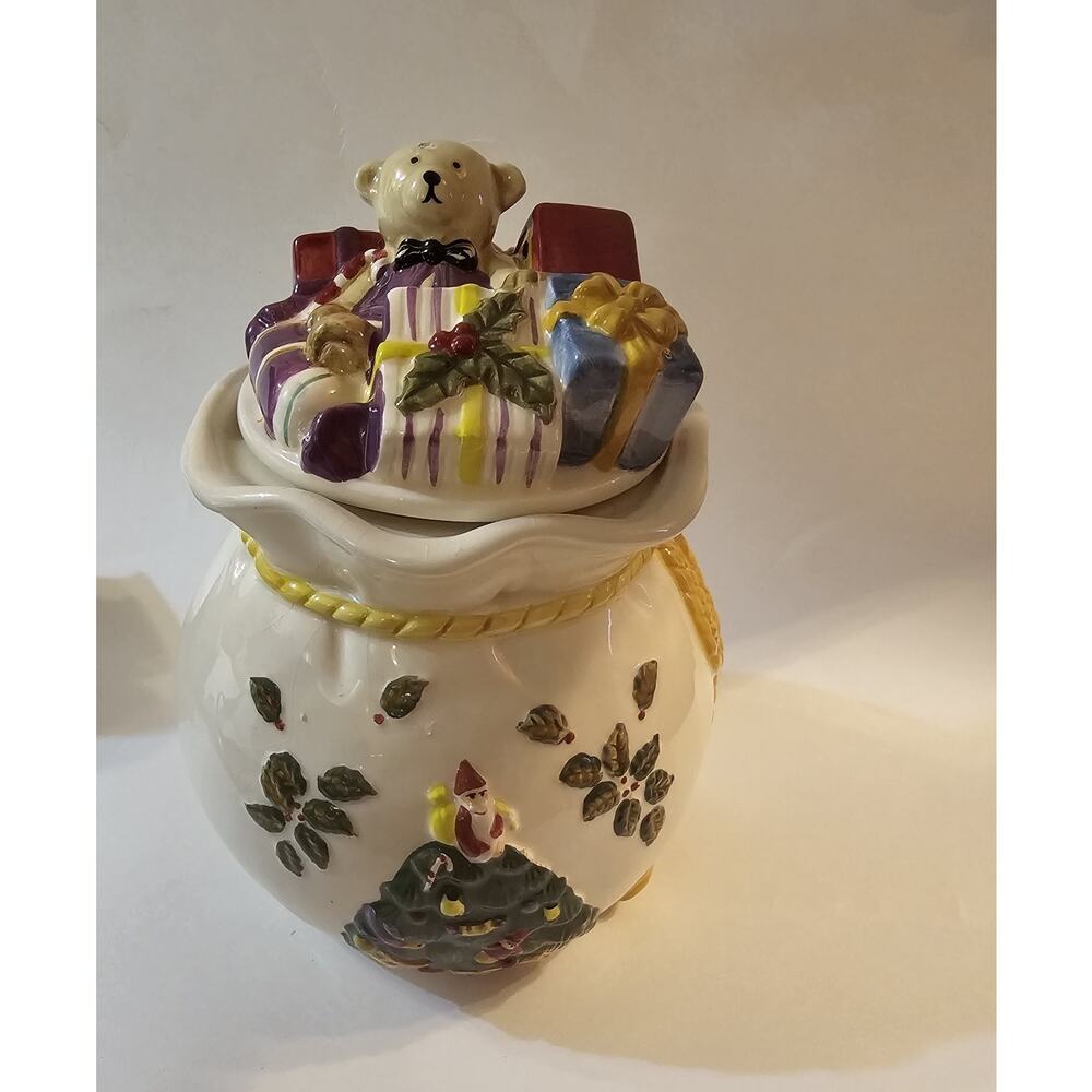 Spode Christmas Tree Vintage Cookie Jar Candy Jar Bear Gifts